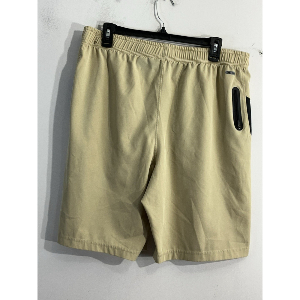 Mens RBX Performance Pullon Athletic Shorts Large Tan Elastic Waist - Picture 2 of 7